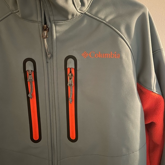 Mens Columbia Jacket size M Gray/orange - Picture 2 of 8